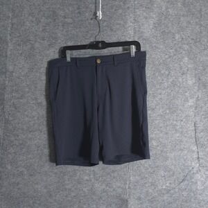 Barbell Shorts Mens Large Navy Blue Athletic Performance Stretch Lightweight